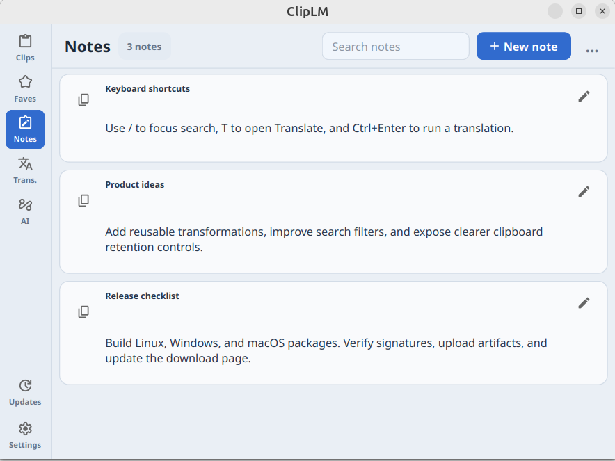 ClipLM notes workspace
