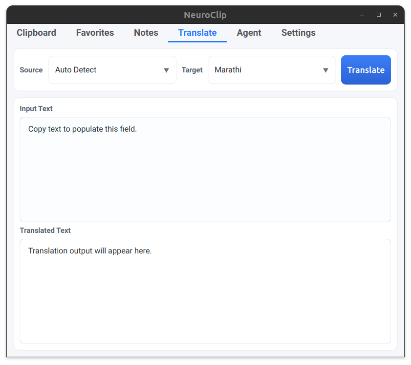 ClipLM Translation Interface
